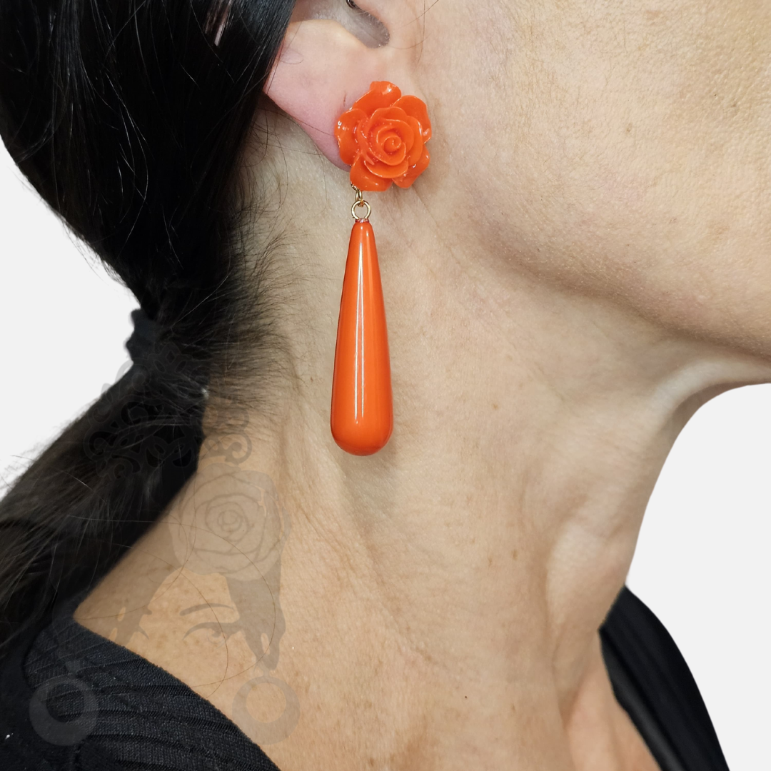 Teardrop-Flower Earring