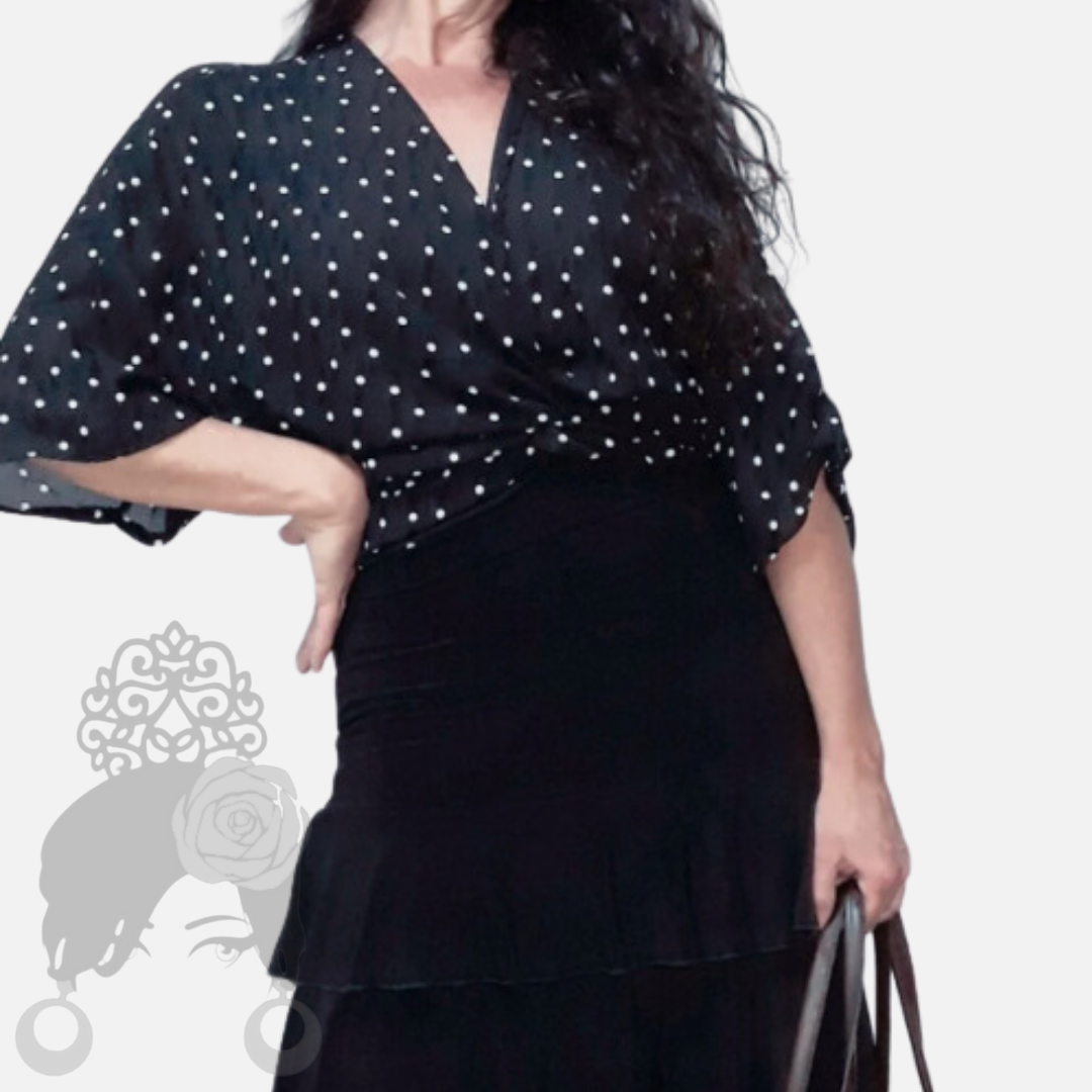 Crepe Wrap Blouse