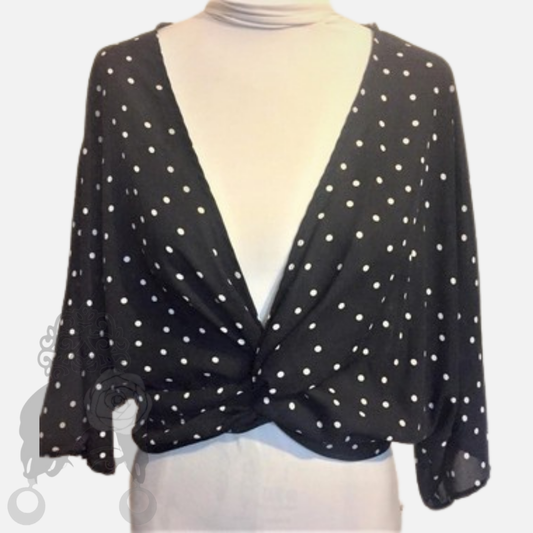 Blusa cruzada de crepe