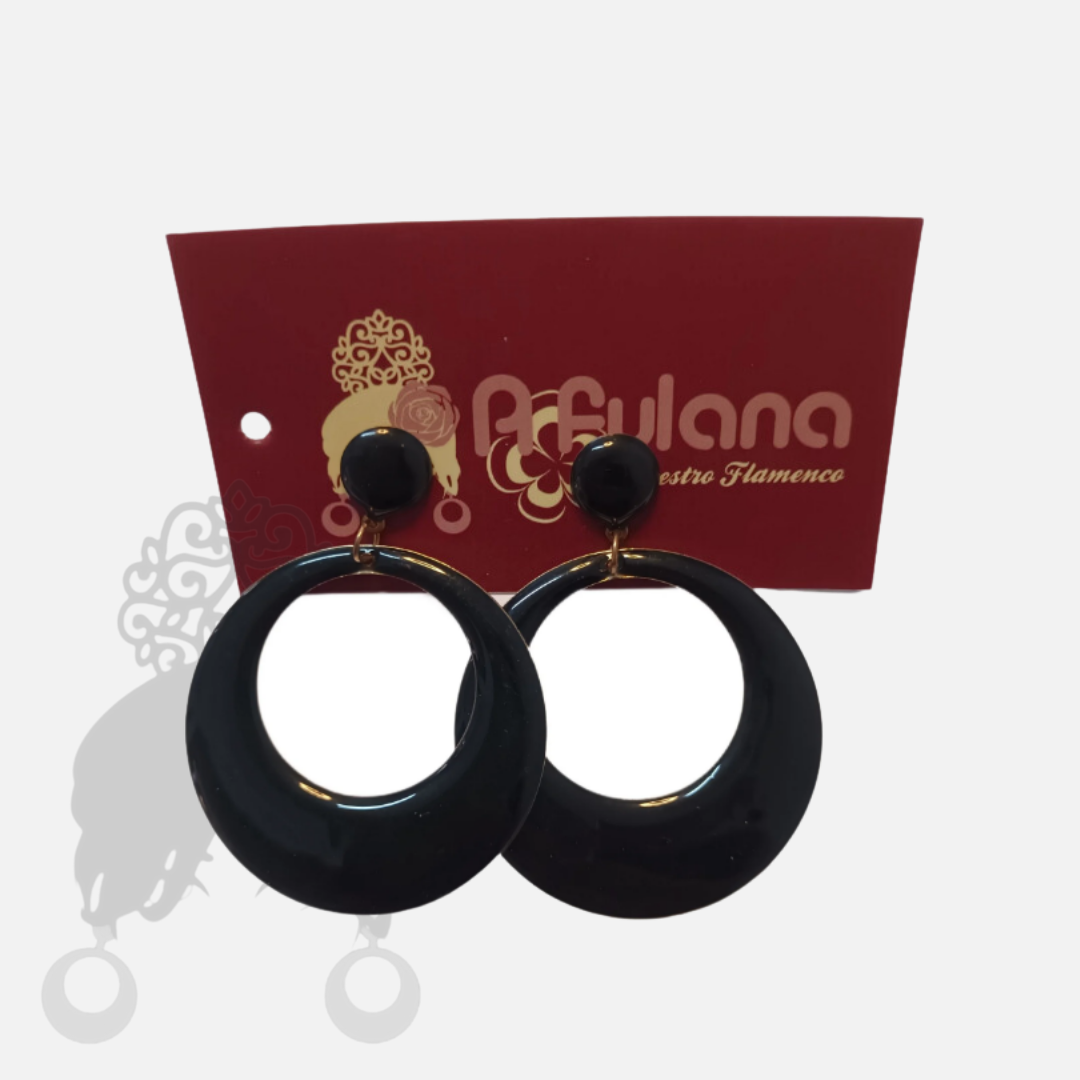 Enameled Metal Hoop Earring