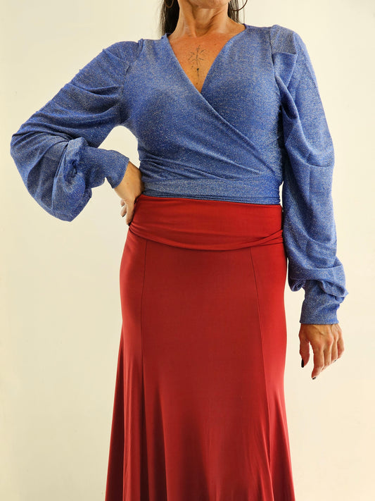 Chaqueta blusa de lurex