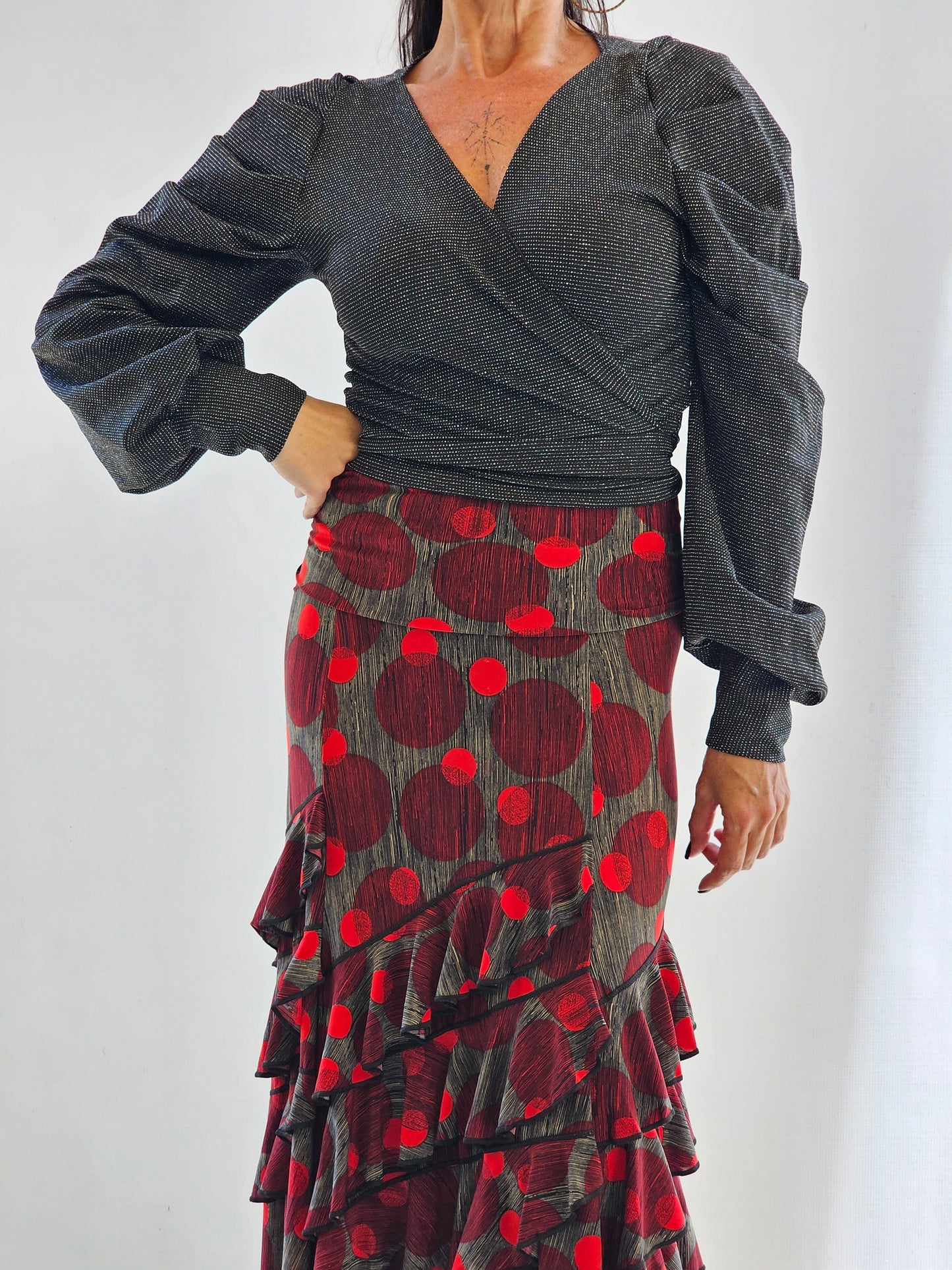 Chaqueta blusa de lurex