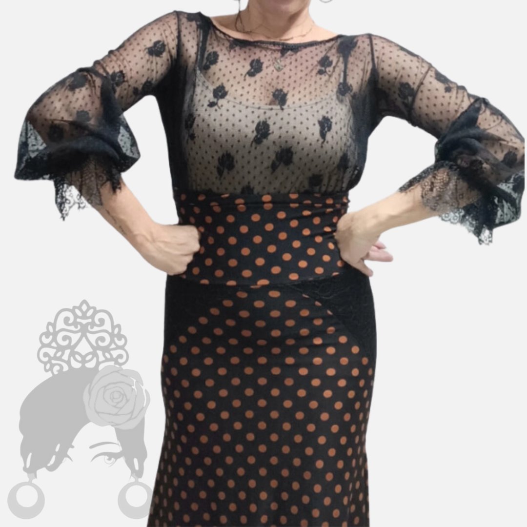 Rondeña Polka Dot and Flower Blouse