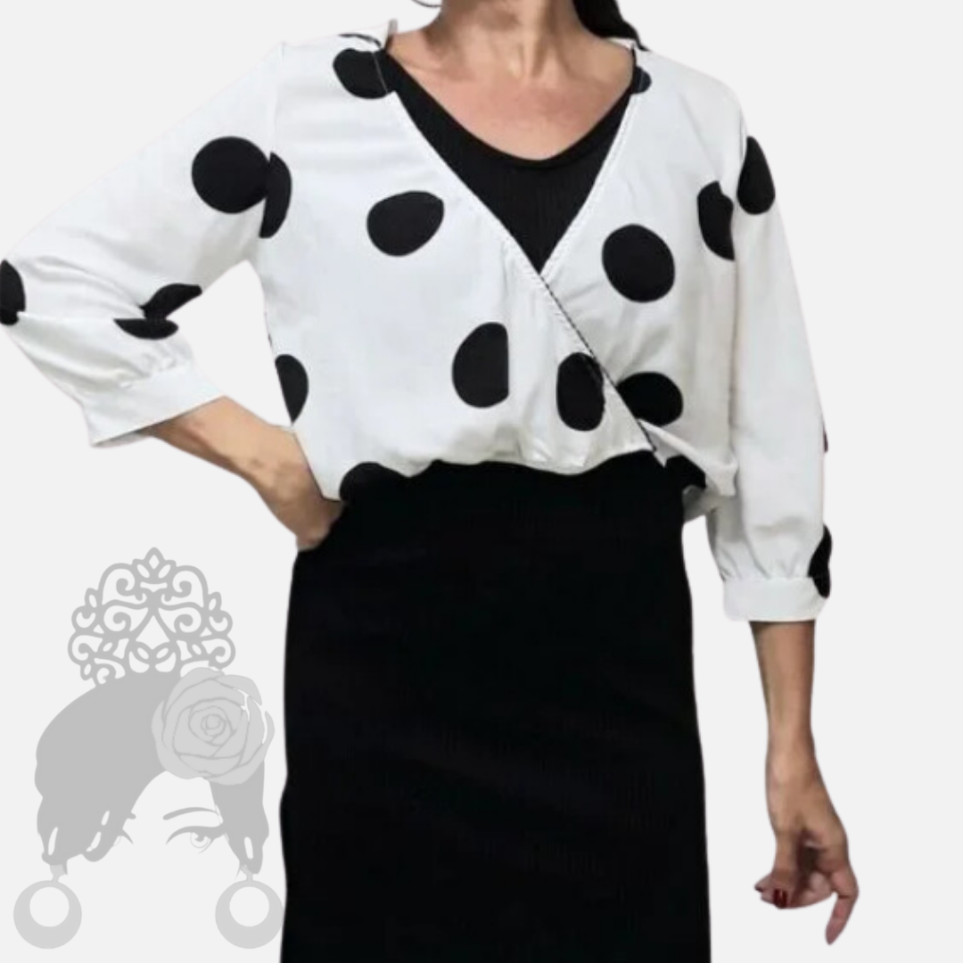 Blusa de bolas de milonga