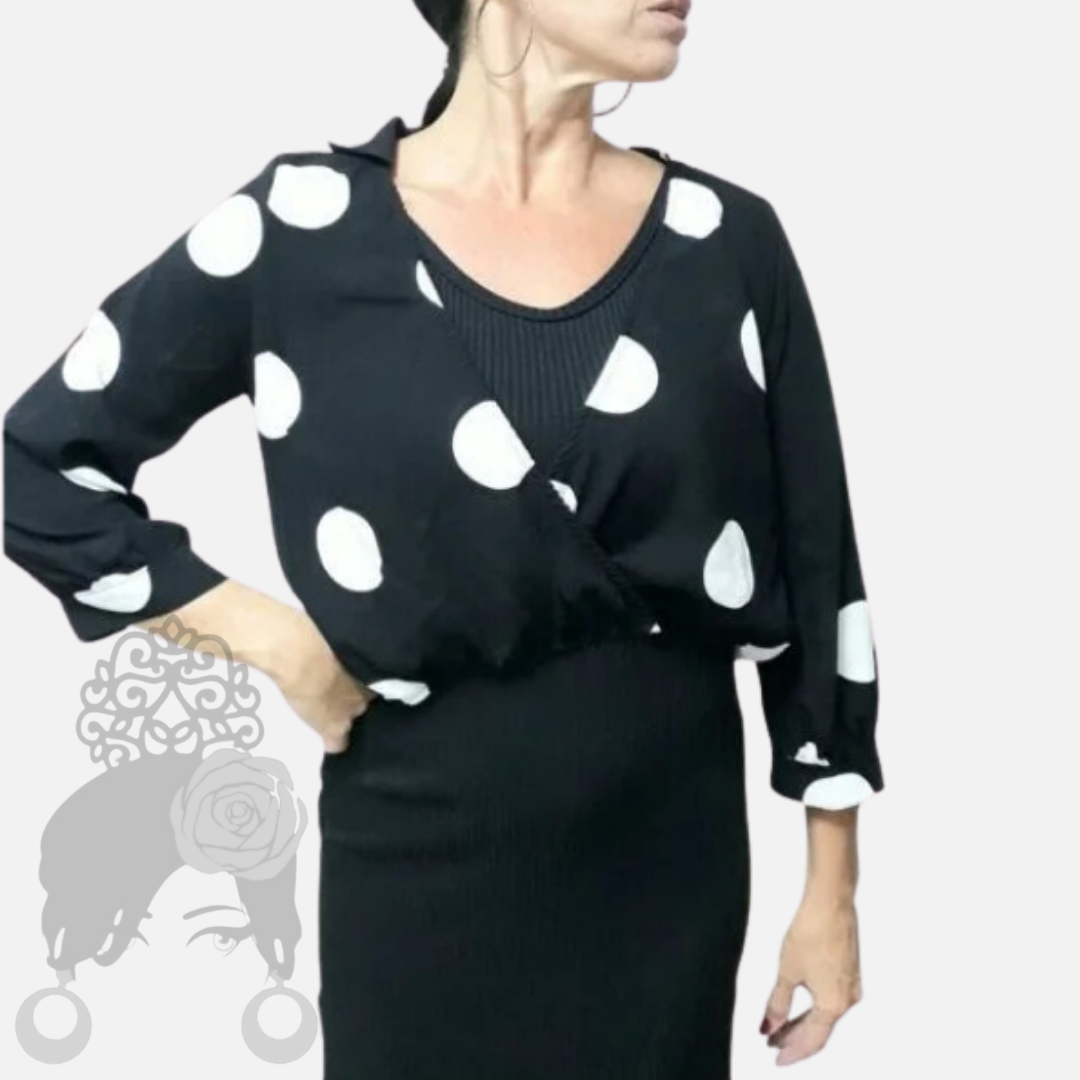 Blusa de bolas de milonga