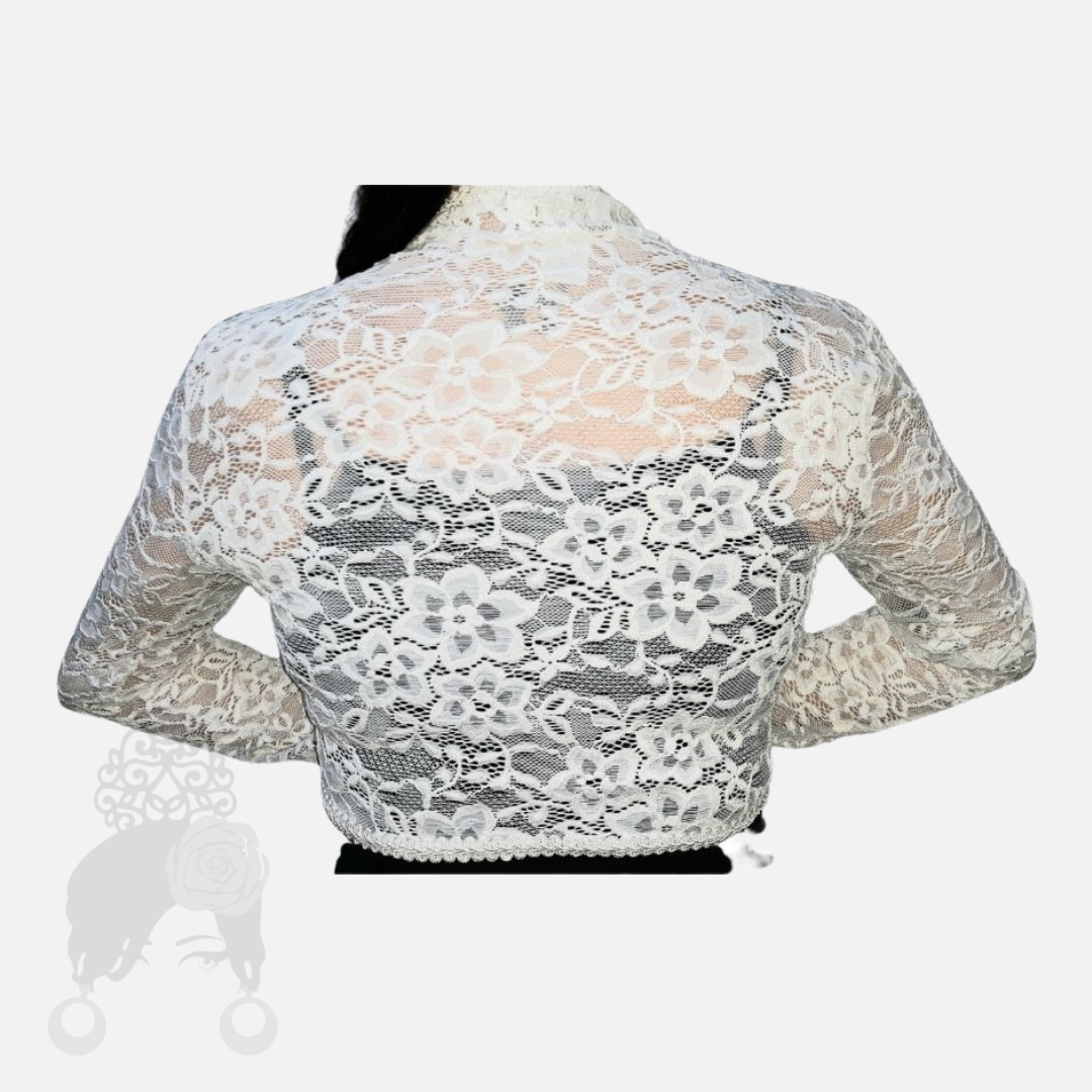 Bolero Farruca Renda com Elastano