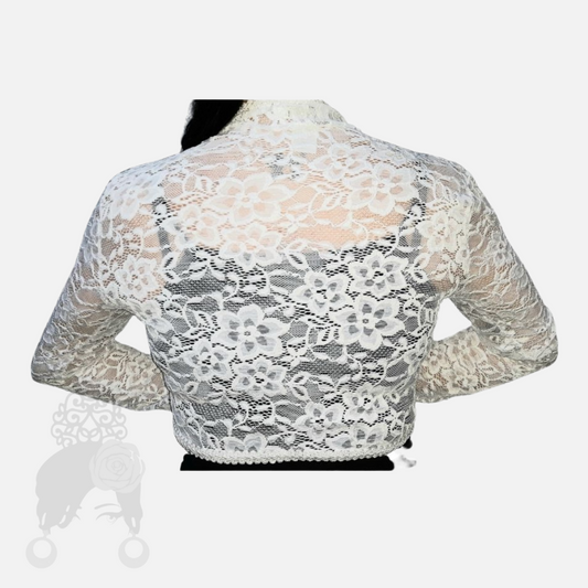 Bolero de encaje farruca con elastano