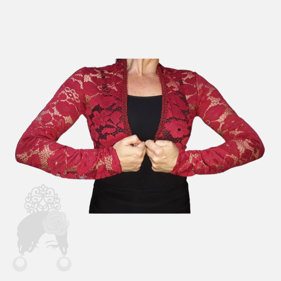 Bolero Farruca Renda com Elastano