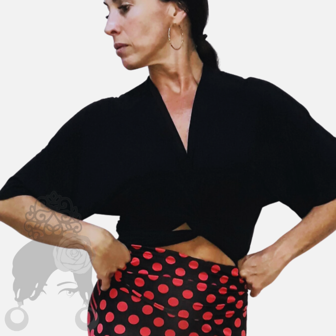 Blusa cruzada de punto
