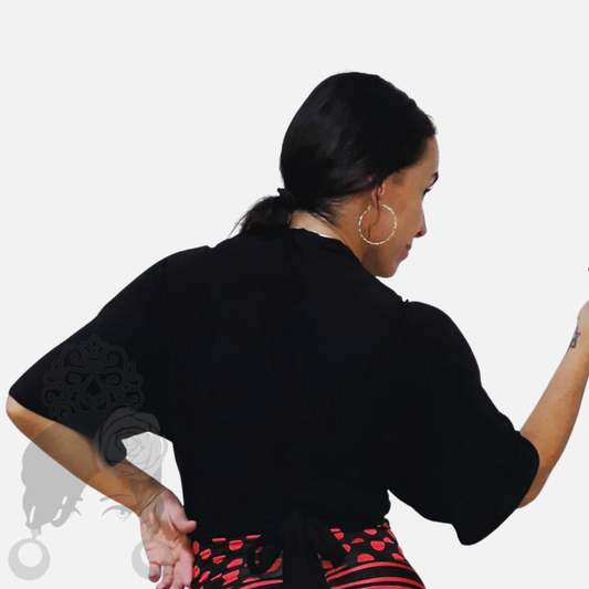 Blusa cruzada de punto