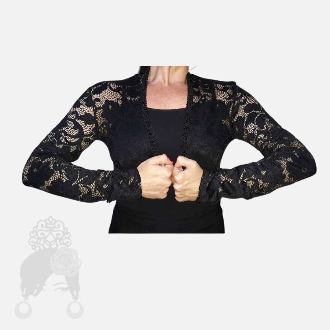Bolero Farruca Renda com Elastano