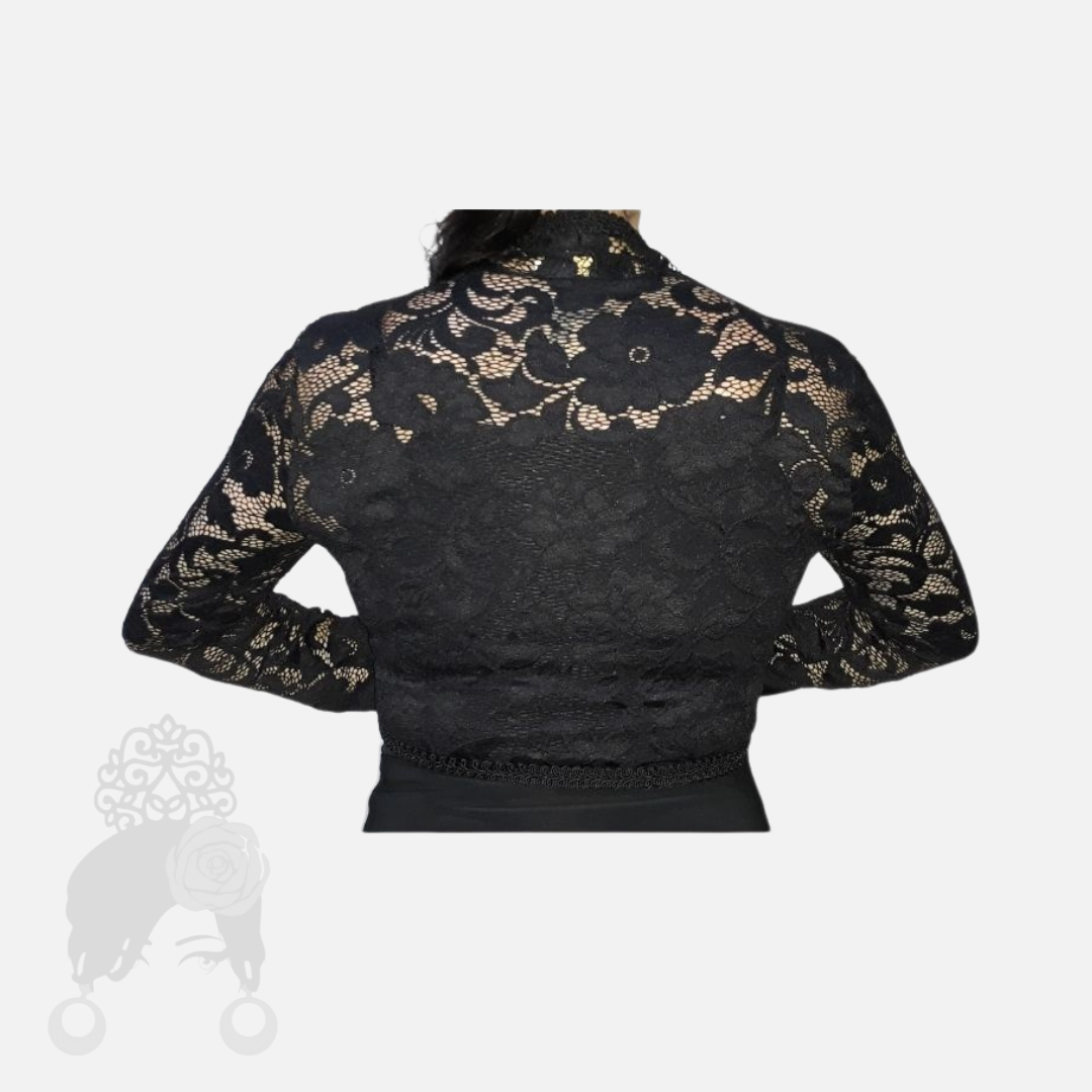 Bolero Farruca Renda com Elastano