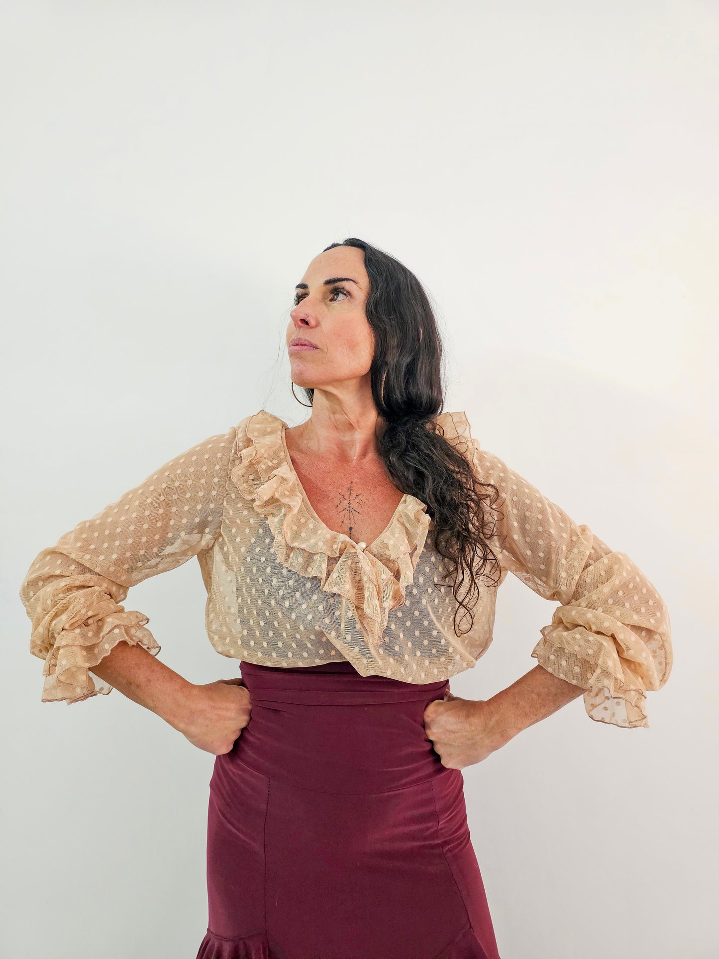 Blusa Tule Cantiñas